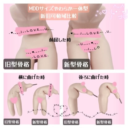 ＜新型骨格＞MDDサイズシリコン製やわらか一体型パーツS胸　普通体型