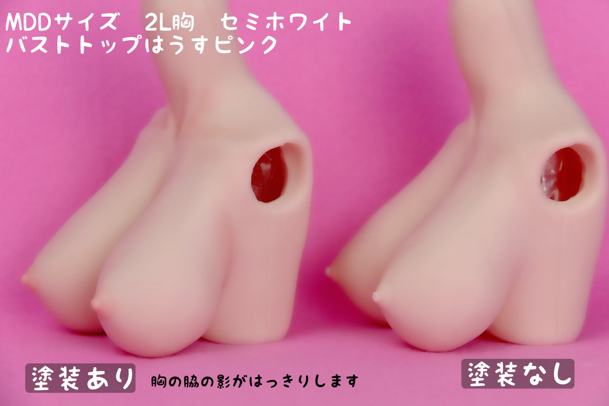 やわらか上半身胸パーツ専用　バストトップ塗装+陰影塗装サービス